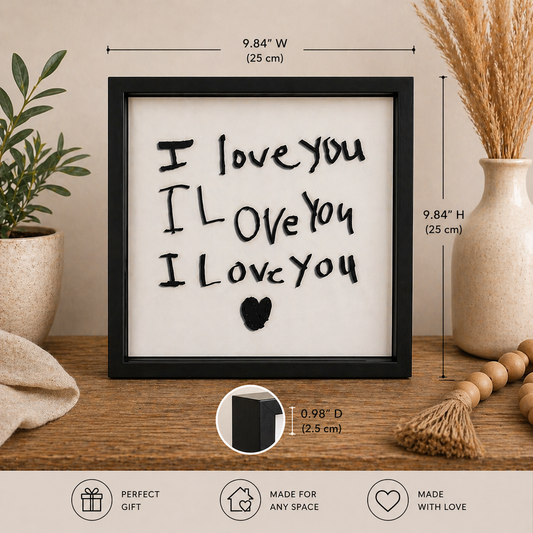 3D I Love You Signature Shadow Box